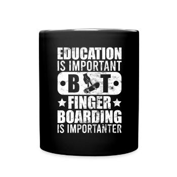 Fingerboard Finger Skateboard Fingerboarding - Mug uni - noir - Devant