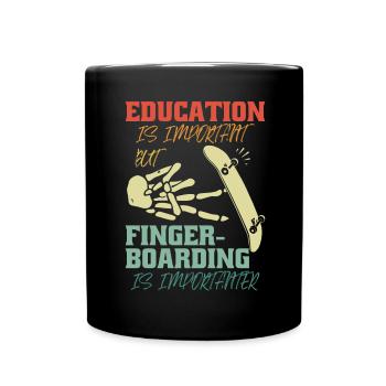 Fingerboard Finger Skateboard - Mug uni - noir - Devant