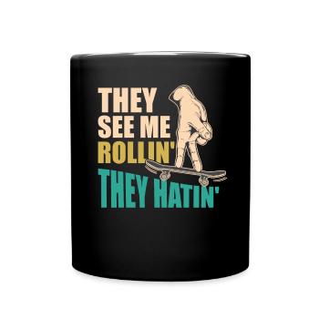 Fingerboard Finger Skateboard Fingerboarding - Mug uni - noir - Devant
