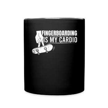 Fingerboard Finger Skateboard Fingerboarding - Mug uni - noir - Devant