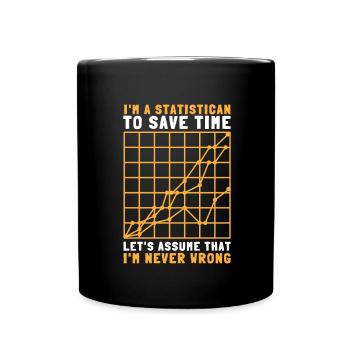 Normal Distribution Statistician Data Scientist - Full Colour Mug - black - Front