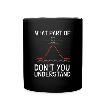 Normal Distribution Statistician Data Scientist - Full Colour Mug - black - Front