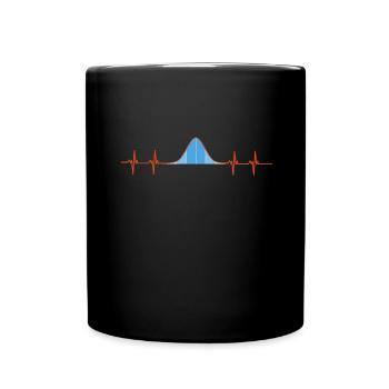 Normal Distribution Statistician Data Scientist - Full Colour Mug - black - Front