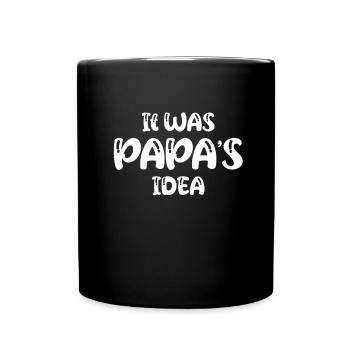 Mignon bambin - C’était l’idée de papa, les enfants - Mug uni - noir - Devant