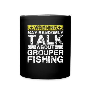 Pêche - Mérou - Mug uni - noir - Devant
