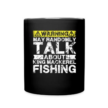 Fishing - King Mackerel Fish - Full Colour Mug - black - Front