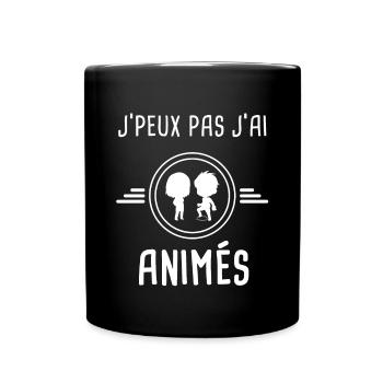 animés je peux pas j'ai animés mangaka - Mug uni - noir - Devant
