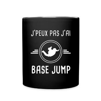 base jump je peux pas j'ai base jump saut - Mug uni - noir - Devant