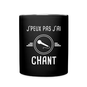 chant je peux pas j'ai chant micro chanteur - Mug uni - noir - Devant