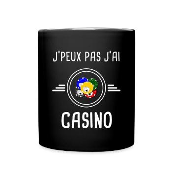 casino je peux pas j'ai casino jetons - Mug uni - noir - Devant