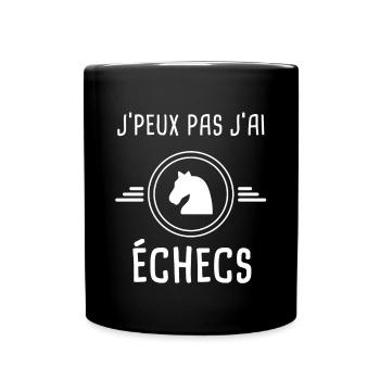 échecs je peux pas j'ai échecs cavalier cavalier - Mug uni - noir - Devant