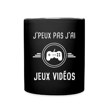 jeux vidéos je peux pas j'ai jeux vidéos gameur - Mug uni - noir - Devant