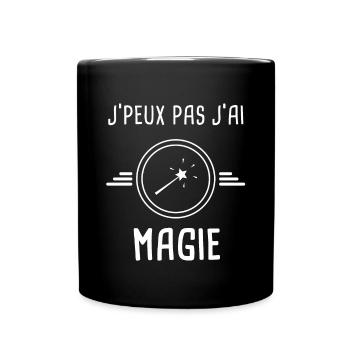 magie je peux pas j'ai magie magicien - Mug uni - noir - Devant