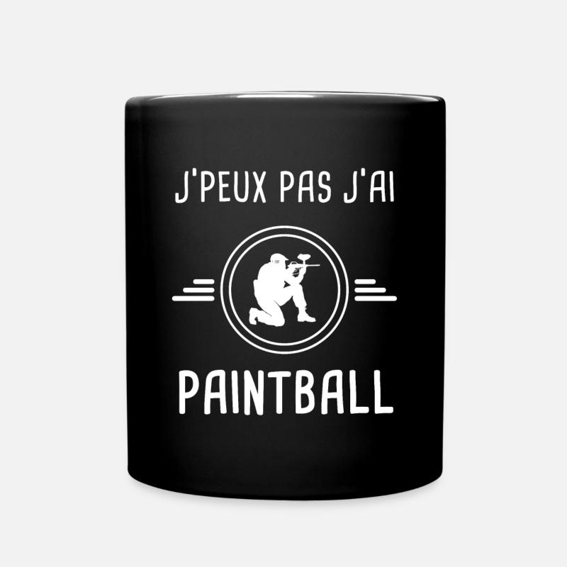 paintball je peux pas j'ai paintball tir - Mug uni - noir