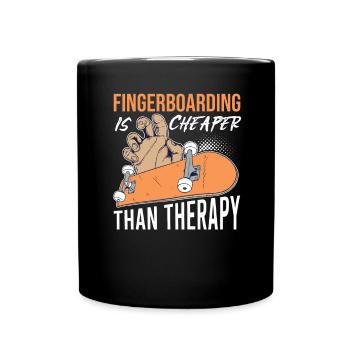 Fingerboard Finger Skateboard dicton. Rétro - Mug uni - noir - Devant