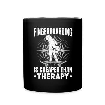 Fingerboard Finger Skateboard Fingerboarding - Mug uni - noir - Devant