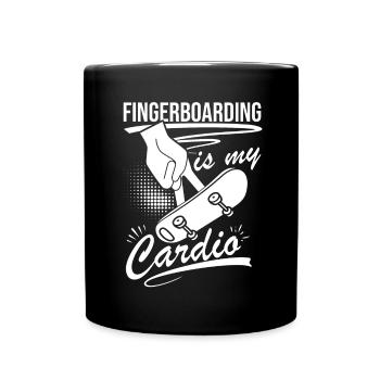 Fingerboard Finger Skateboard Fingerboarding - Mug uni - noir - Devant