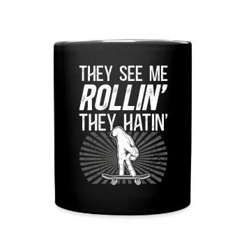 Fingerboard Finger Skateboarding Fingerboarding - Tasse einfarbig - Schwarz - Vorne