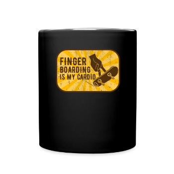 Fingerboard Finger Skateboard Fingerboarding - Mug uni - noir - Devant