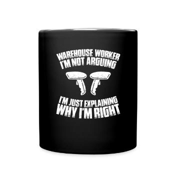 Warehouse Logistics Specialist Warehouse Worker Warehouse - Full Colour Mug - black - Front