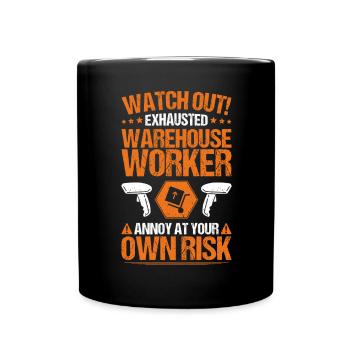 Warehouse Logistics Specialist Warehouse Worker Warehouse - Full Colour Mug - black - Front