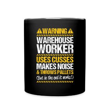 Warehouse Logistics Specialist Warehouse Worker Warehouse - Full Colour Mug - black - Front