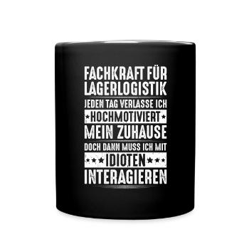 Fachkraft für Lagerlogistik Warehouse Worker Lager - Tasse einfarbig - Schwarz - Vorne