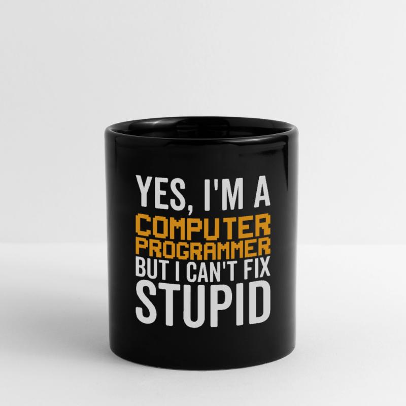 Stupid - Computer Programmer Full Colour Mug