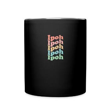 Vintage 70s Hippie Malaysia City - Rétro Ipoh - Mug uni - noir - Devant