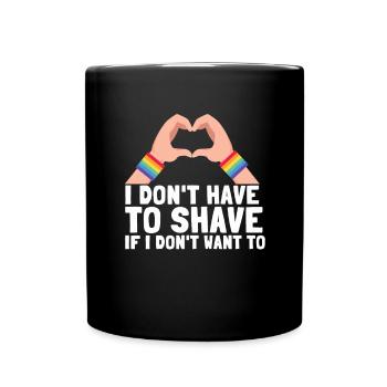 Féministe Anti Rasage Corps Velu - Mug uni - noir - Devant