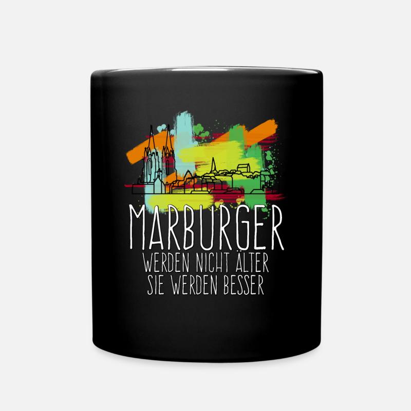 Marburg Stadt Gebäude Marburger - Tasse einfarbig - Schwarz
