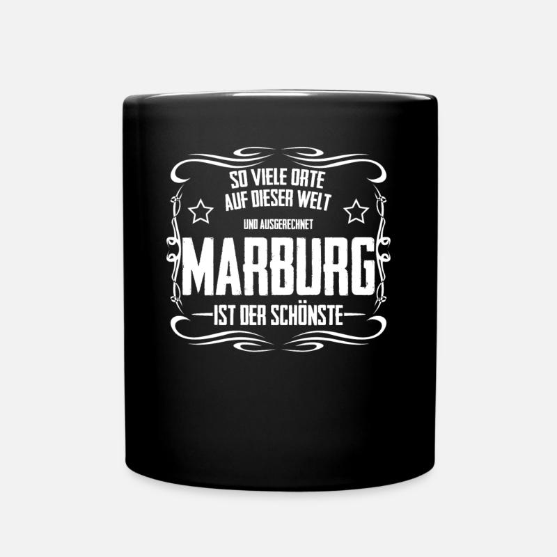 Marburger Witz Marburg - Tasse einfarbig - Schwarz