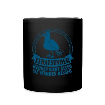 Stralsund Spruch Stralsunder - Tasse einfarbig - Schwarz - Vorne