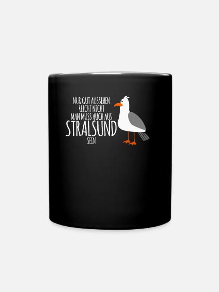 Stralsund lustiger Witz Stralsunder - Tasse einfarbig - Schwarz