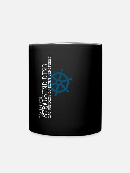 Stralsund lustiger Spruch Stralsunder - Tasse einfarbig - Schwarz