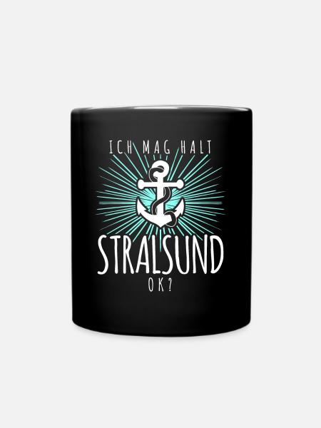 Stralsunder Ich mag Stralsund - Tasse einfarbig - Schwarz
