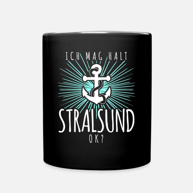 Stralsunder Ich mag Stralsund - Tasse einfarbig - Schwarz