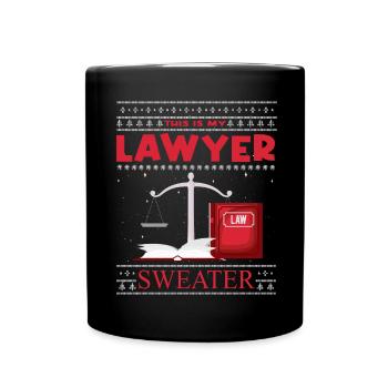 Étudiant en droit Drôle d’avocat de Noël - Mug uni - noir - Devant