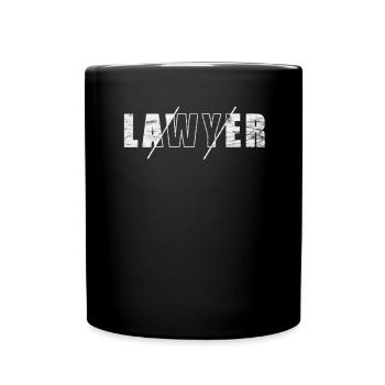Lawyer Costume - Funny Law Student - Full Colour Mug - black - Front