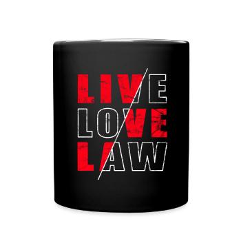 Lawyer Costume - Funny Law Student - Full Colour Mug - black - Front