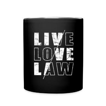 Lawyer Costume - Funny Law Student - Full Colour Mug - black - Front