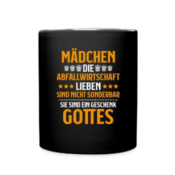 Fachkraft für Kreislauf- und Abfallwirtschaft - Tasse einfarbig - Schwarz - Vorne