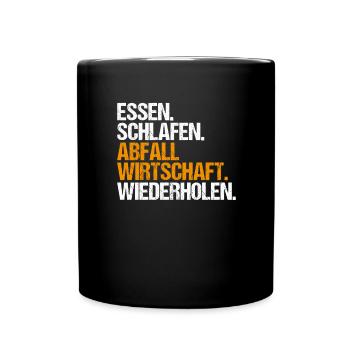 Fachkraft für Kreislauf- und Abfallwirtschaft - Tasse einfarbig - Schwarz - Vorne