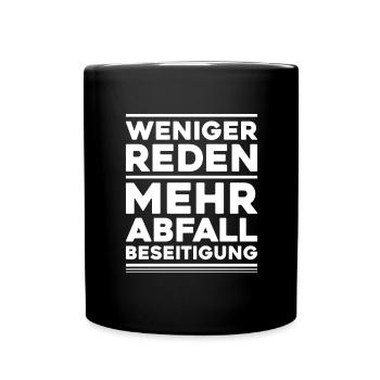 Fachkraft für Kreislauf- und Abfallwirtschaft - Tasse einfarbig - Schwarz - Vorne