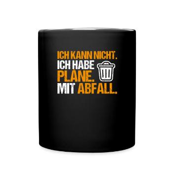 Fachkraft für Kreislauf- und Abfallwirtschaft - Tasse einfarbig - Schwarz - Vorne