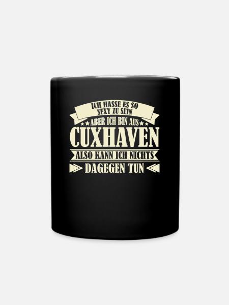 Cuxhavener Spruch Witz Cuxhaven - Tasse einfarbig - Schwarz