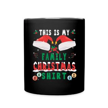 Funny Family Couple Clothes Christmas - Full Colour Mug - black - Front