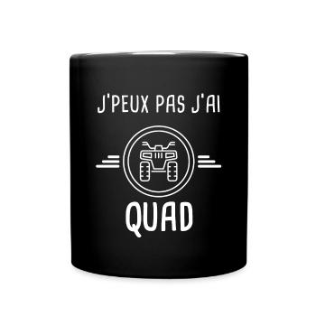 quad je peux pas j'ai quad véhicule - Mug uni - noir - Devant