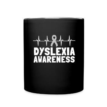 Mois de la sensibilisation à la thérapie de lecture dyslexique, Dyslexie - Mug uni - noir - Devant