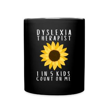 Mois de la sensibilisation à la thérapie de lecture dyslexique, Dyslexie - Mug uni - noir - Devant